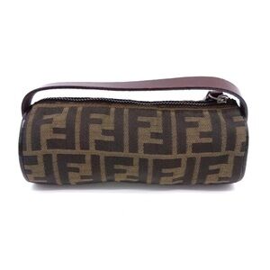 Fendi Brown and Black Monogram Cylinder Bag